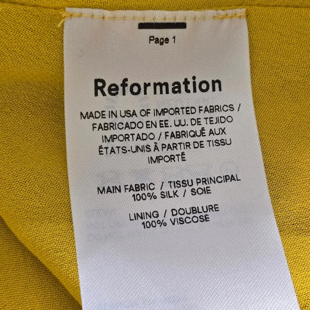 Reformation Silk Halter Maxi Dress Sz 4 Gold Cutout Backless Formal Evening Luxe - Picture 9 of 13